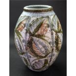 A Glyn Colledge Bourne Denby baluster vase, 30cm high.