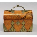 A Victorian figured walnut rectangular box, circa 1880,