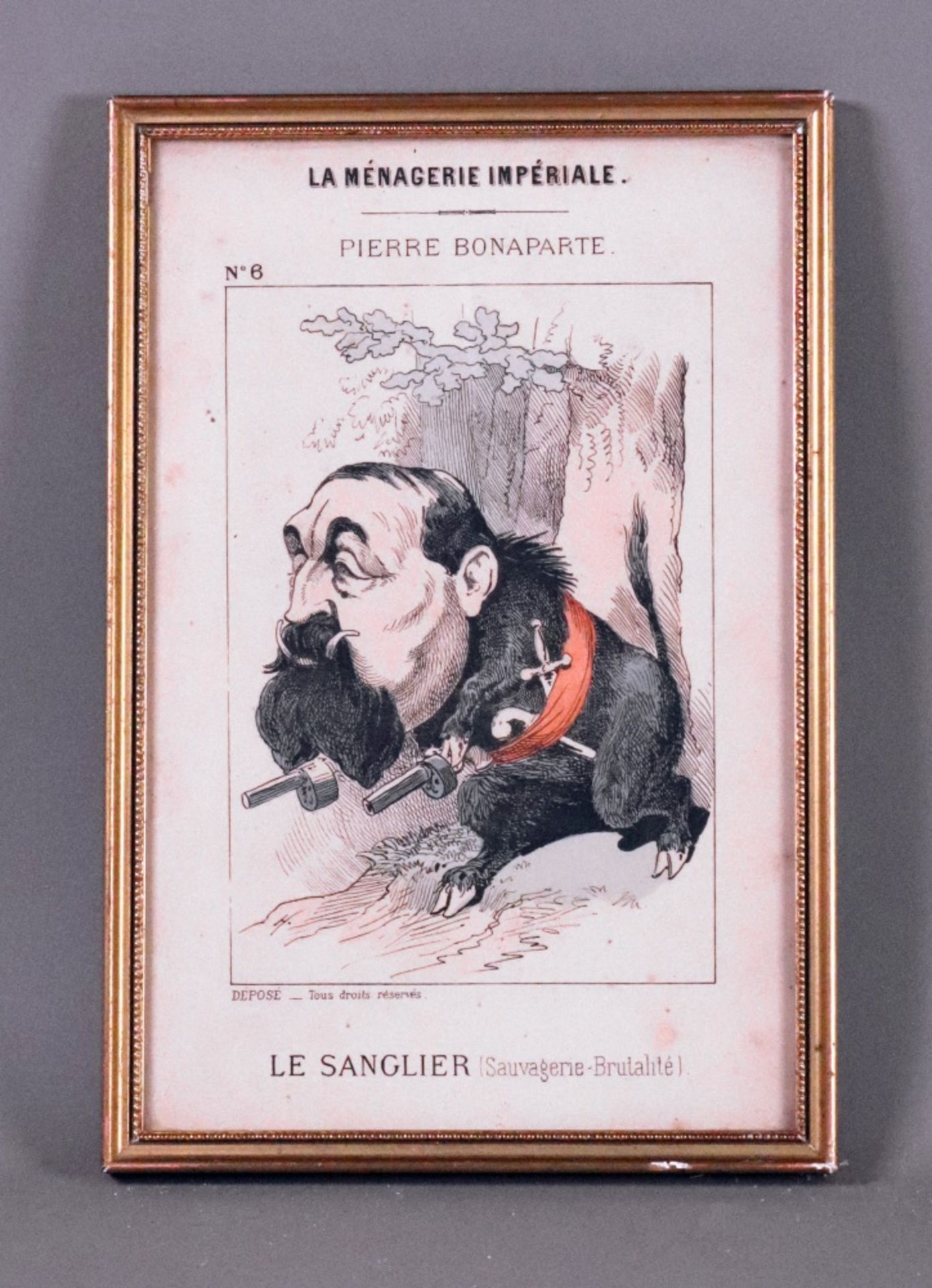 A set of eleven humorous French prints titled 'La Ménagerie Impériale', each 24 x 16cm (11). - Image 9 of 12