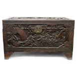 A Chinese camphorwood chest, early 20th century,