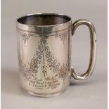 An Edwardian silver christening mug, T H Hazelwood, Birmingham 1907,