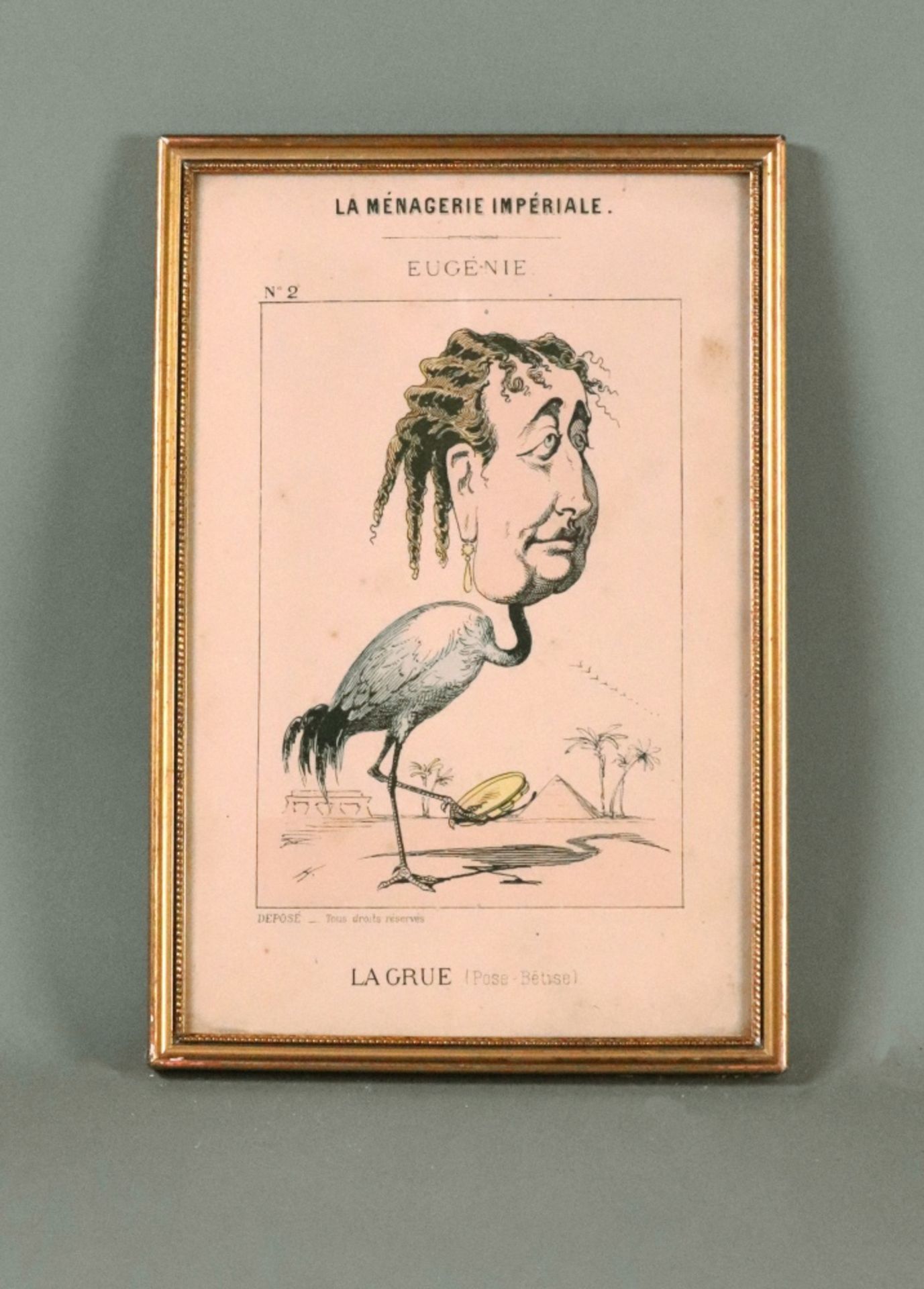 A set of eleven humorous French prints titled 'La Ménagerie Impériale', each 24 x 16cm (11). - Image 10 of 12