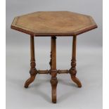 Gillow & Co; A Victorian walnut centre table, circa 1880,