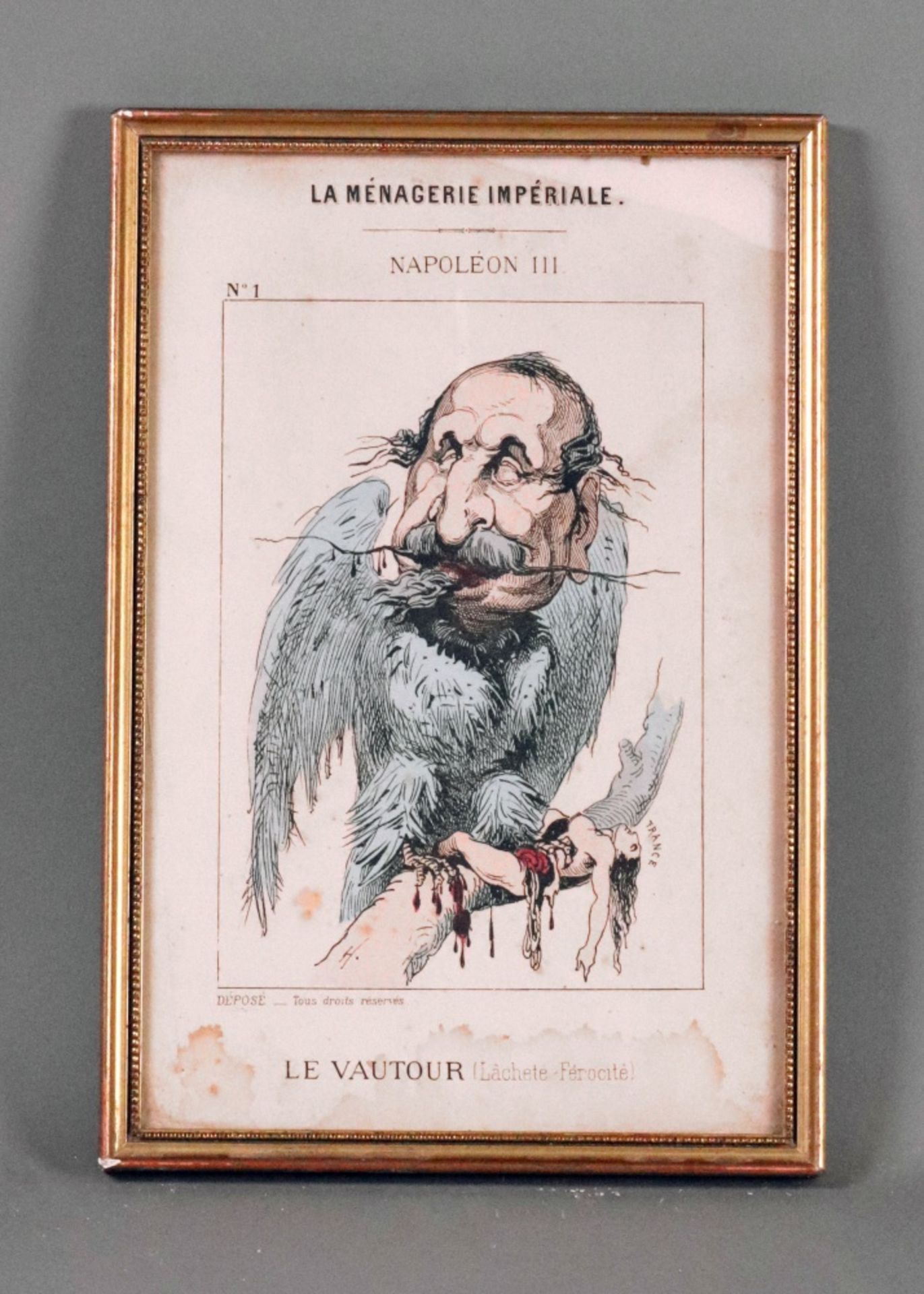 A set of eleven humorous French prints titled 'La Ménagerie Impériale', each 24 x 16cm (11). - Image 8 of 12