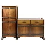 Tory Lichterman - a padouk and wenge drinks cabinet, circa 1988, enclosed by two pairs of doors,