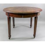 A George III style mahogany extending dining table, circa 1900,