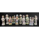 A group of ten Continental figures, late 19th century, including; Jenny Jones and Ned Morgan,