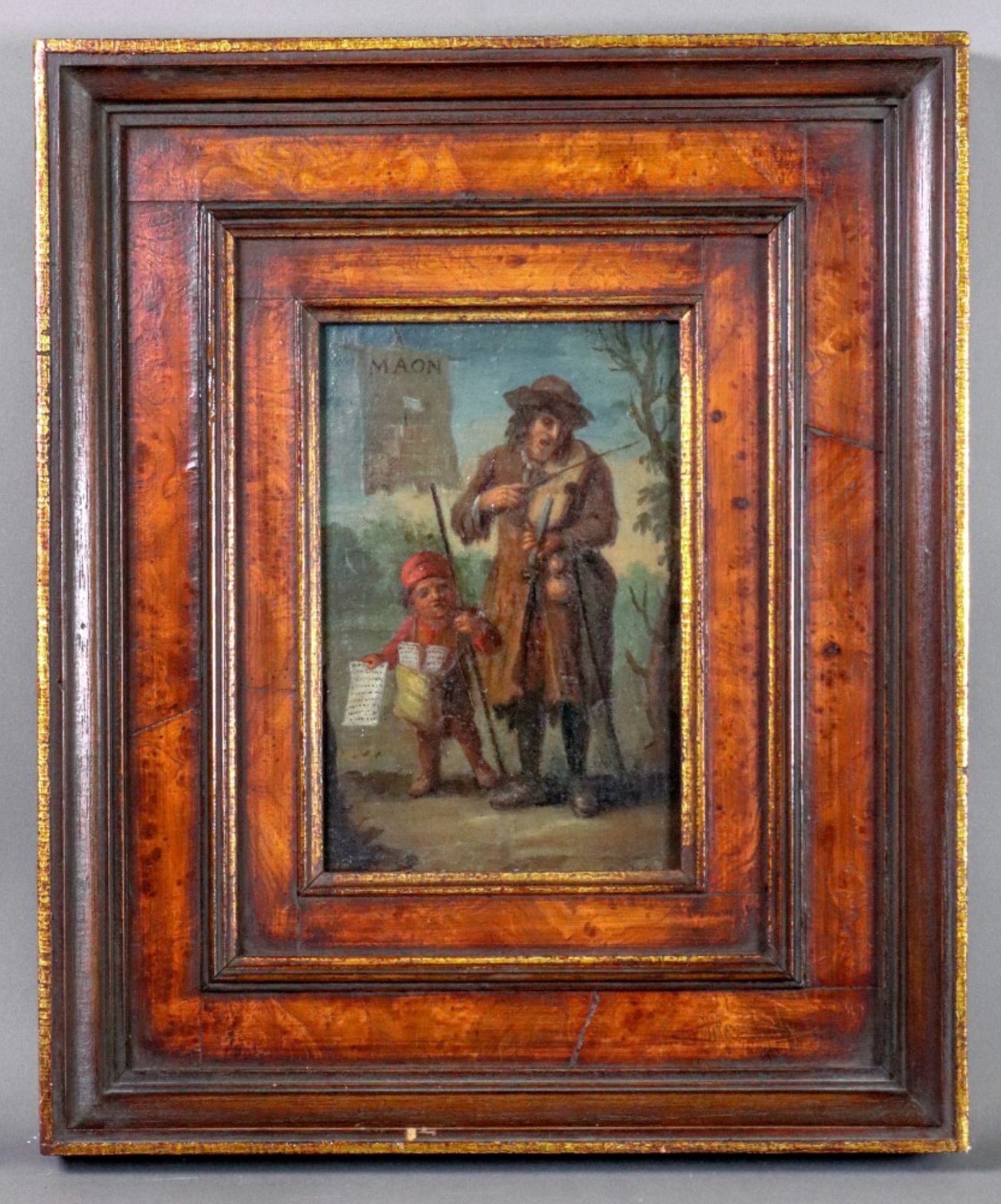European School, 19th Century, The Musician, oil on panel, 18 x 11. - Bild 2 aus 5