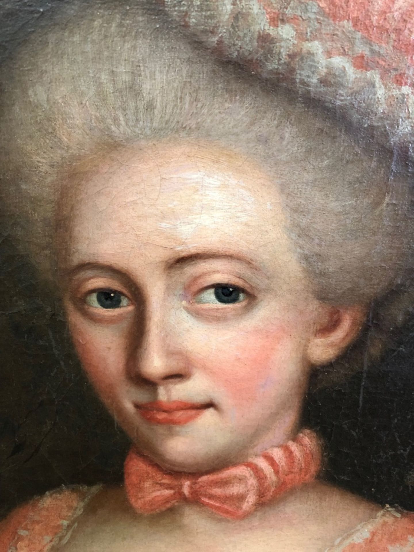 European School, 17th/18th Century, A portrait of a lady playing a mandolin, oil on canvas, - Bild 4 aus 6