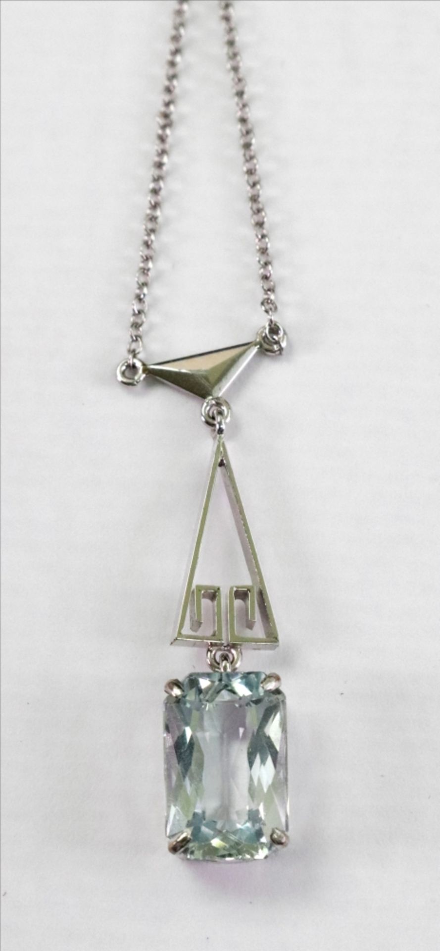 An aquamarine pendant necklace, - Bild 3 aus 3