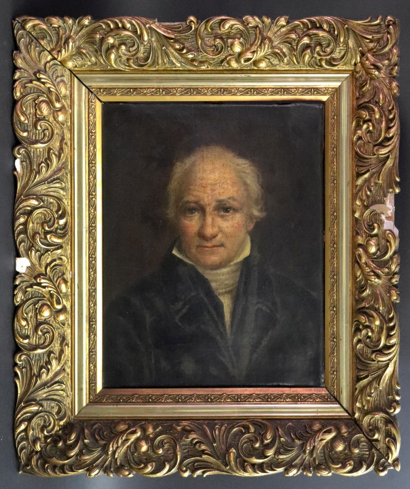 European School, 19th Century, Portrait of a gentleman, oil on canvas, 33 x 27cm. - Image 2 of 2