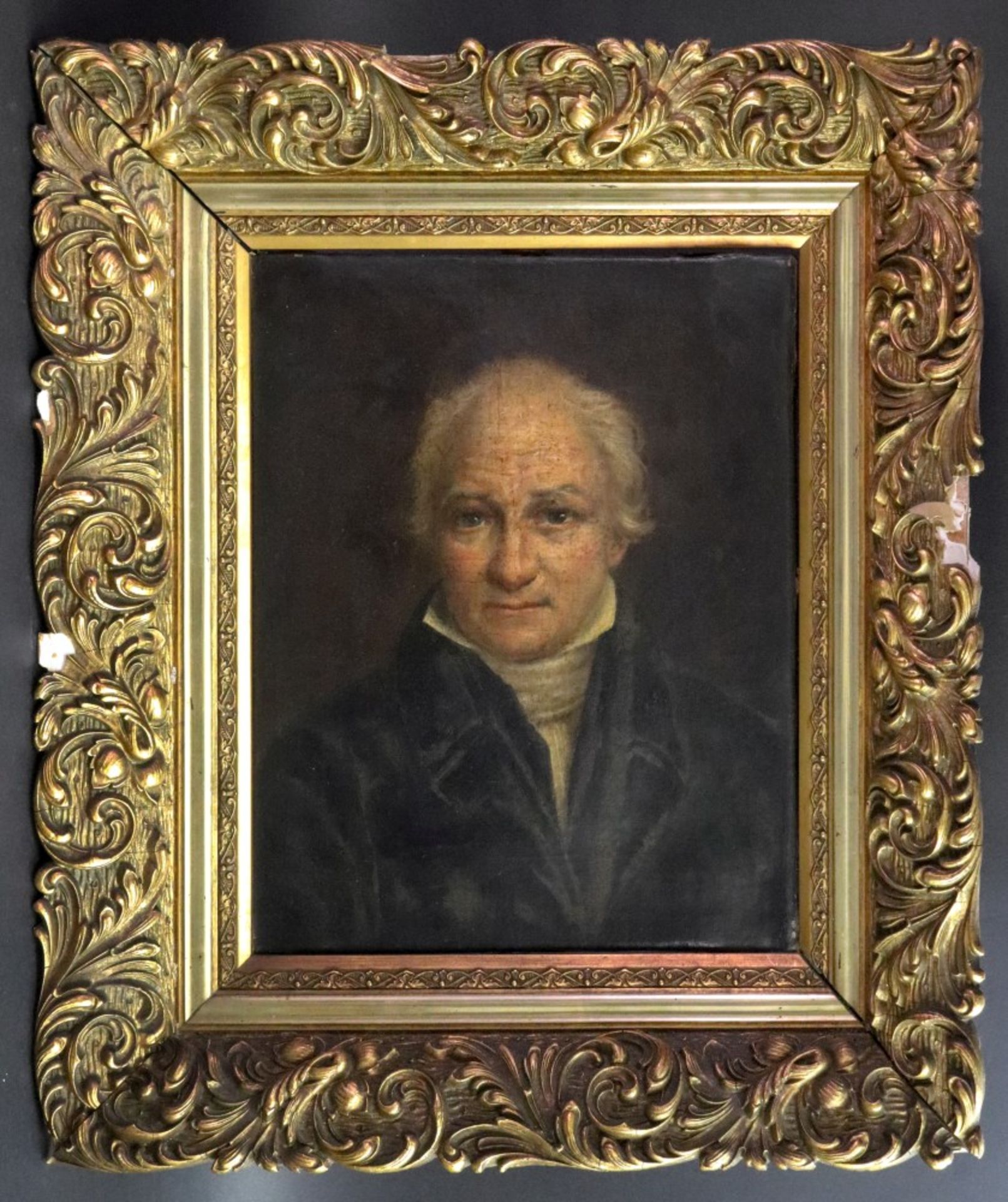 European School, 19th Century, Portrait of a gentleman, oil on canvas, 33 x 27cm. - Image 2 of 2