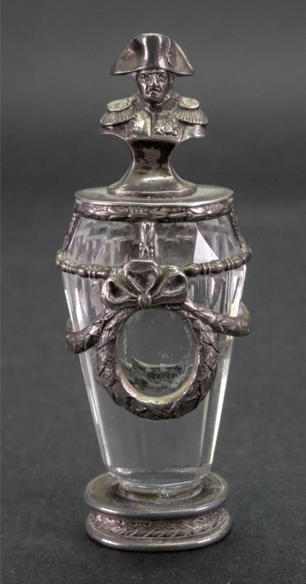 Of Napoleonic Interest; a French silver mounted crystal desk seal, circa 1900,