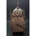 Thomas Moore Ipswich; a brass lantern clock,