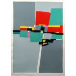 Brazilian School, 20th Century, Abstract shapes, indistinctly signed,
