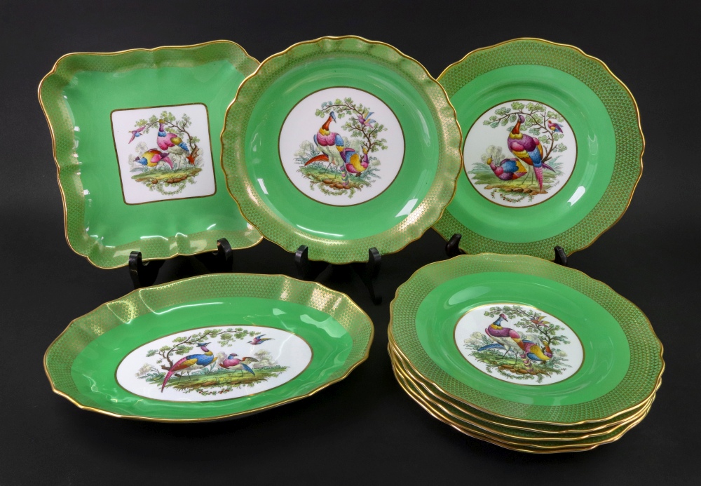 A Spode Copeland's china nine piece dessert service,