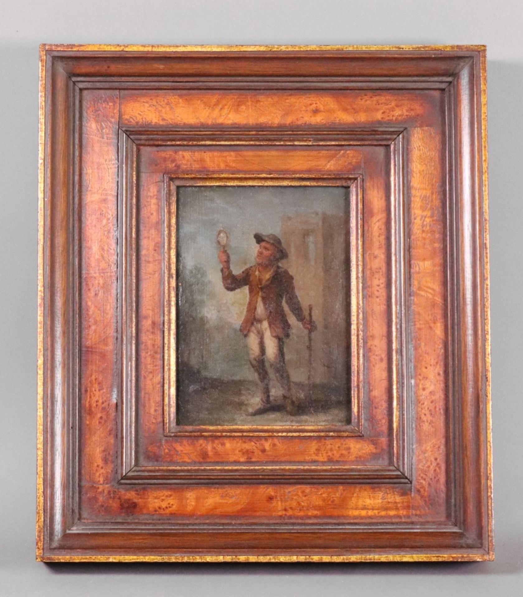 European School, 19th Century, The Musician, oil on panel, 18 x 11. - Image 3 of 5