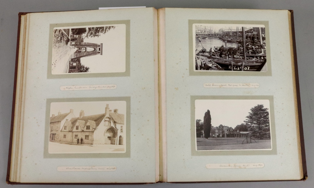 Photographs; a late 19th century photograph album, 1894-1902 with views including Bristol, - Image 3 of 5