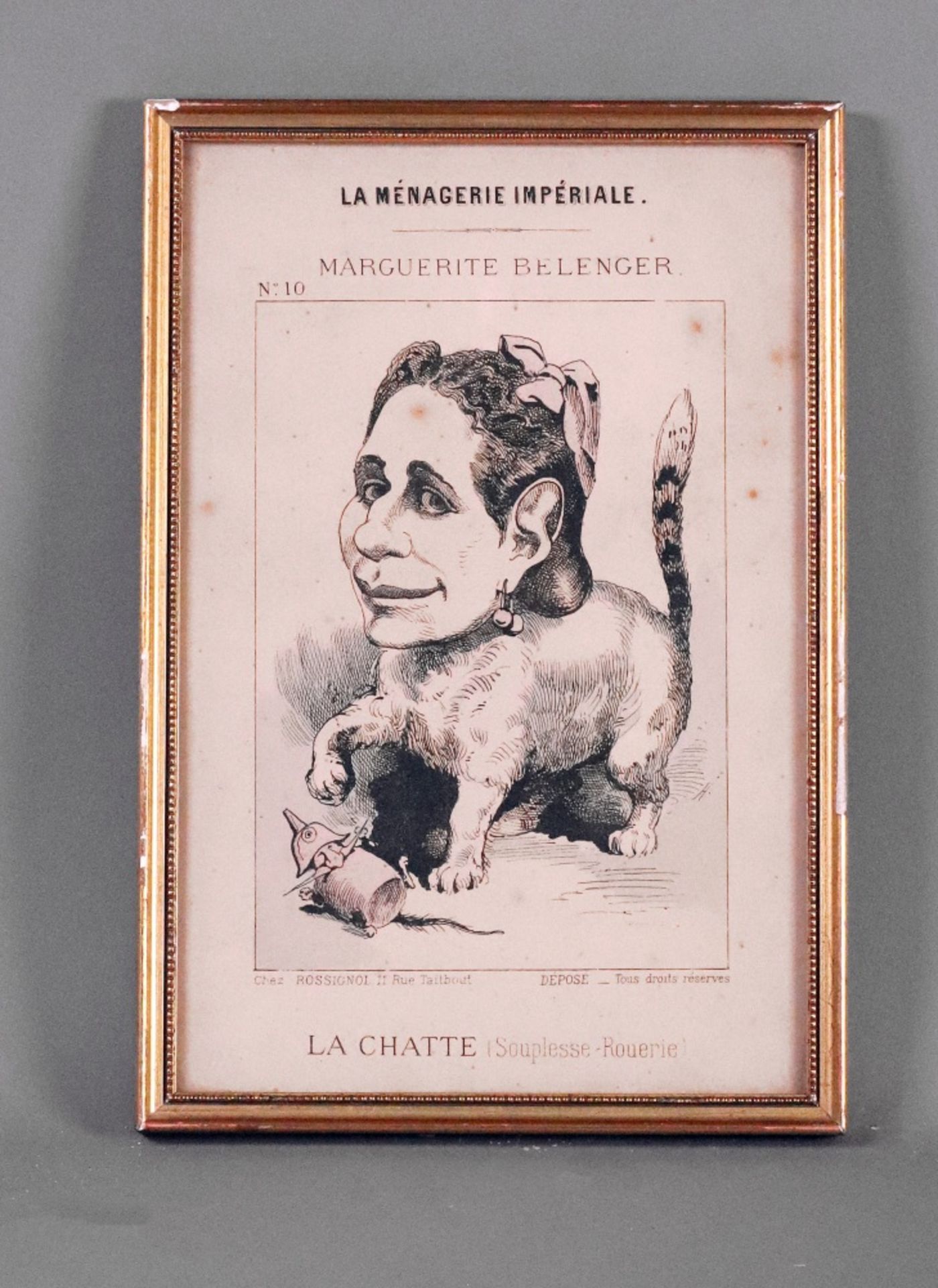 A set of eleven humorous French prints titled 'La Ménagerie Impériale', each 24 x 16cm (11). - Image 3 of 12