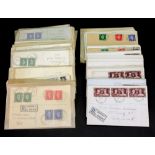 A large collection of George VI stamped registered envelopes (qty).