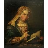 English School, A portrait of Margaret Tudor, bears inscription 'MARGARET TUDOR, AETATIS SVAE 20,