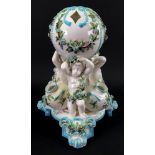 A Staffordshire porcelain flower vase, late 19th century,