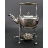 An Arts and Crafts silver spirit kettle on stand, Mappin & Webb, Sheffield 1915,