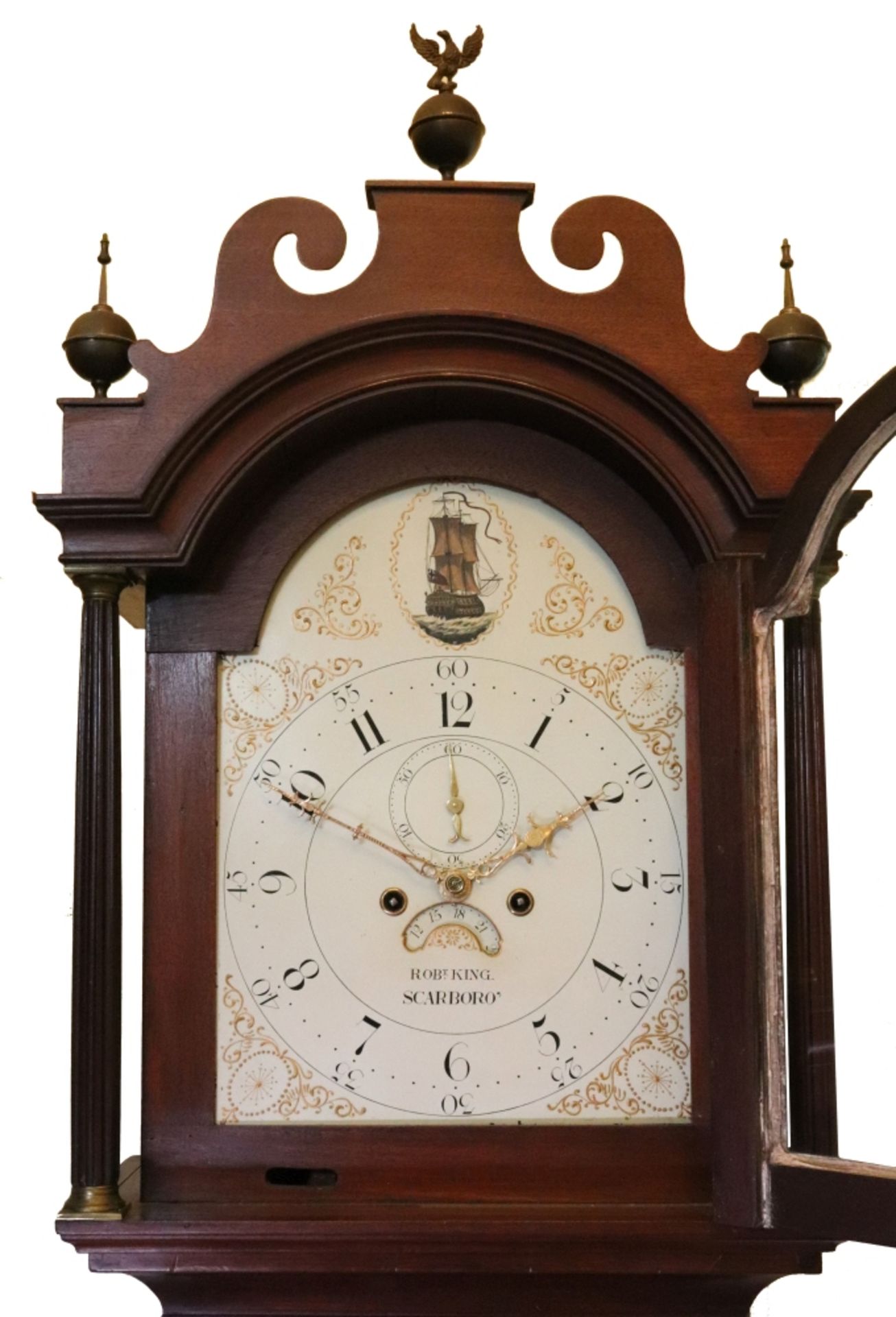 Robert King, Scarborough; A George III mahogany longcase clock, - Image 2 of 2