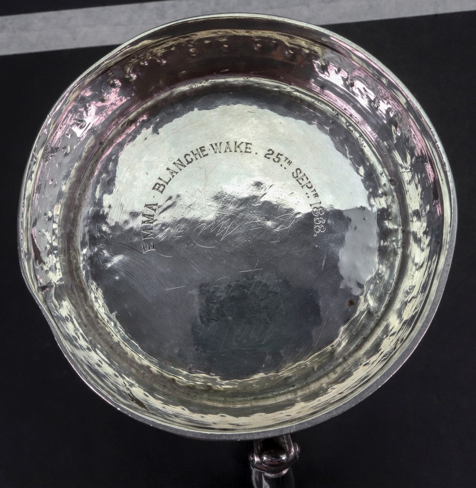 A George III silver mug, London 1790, makers mark R E, of tapering circular form on a skirted foot, - Image 2 of 2