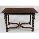 A Portuguese rosewood side table, late 17th century,
