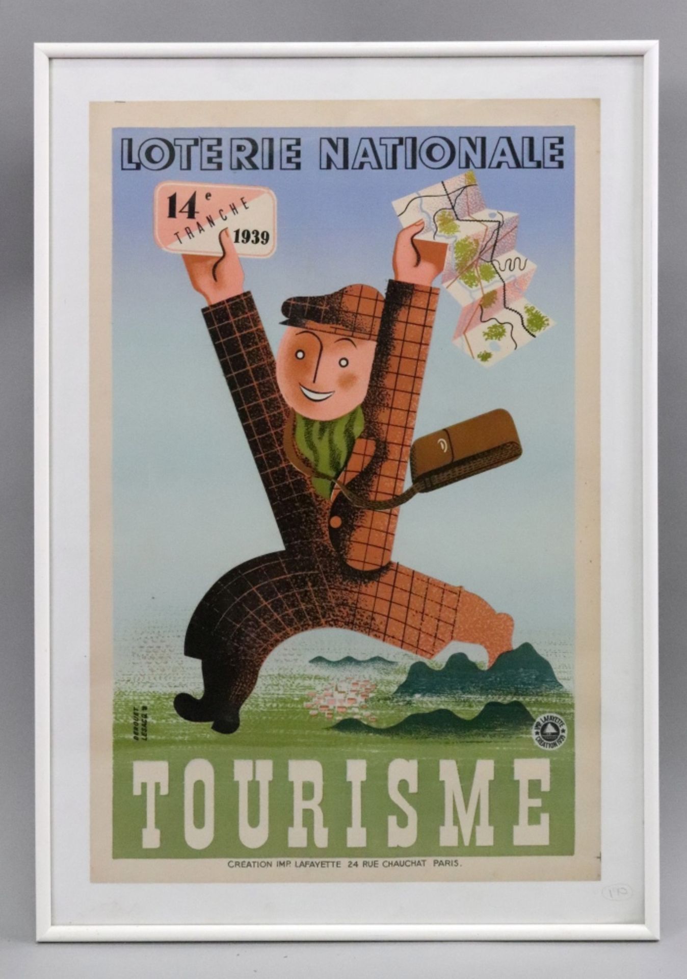 A vintage French poster 'Loterie Nationale', 60 x 37.5cm. - Image 2 of 2