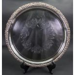 A Hecworth reproduction Old Sheffield plated circular salver,