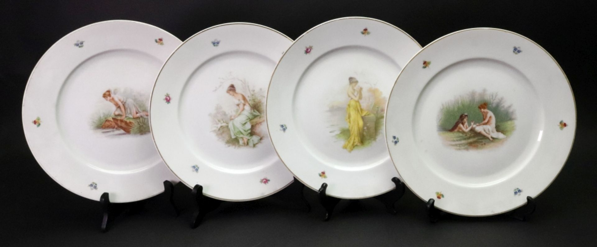 A set of four Bavarian plates, 20th century,