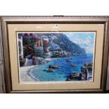 After Howard Behrens, Capri del mar, colour reproduction, 51cm x 76cm.