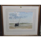Adrian Taunton (20th/21st century), Low Tide, Blakeney Harbour, watercolour, signed and dated 00,