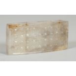 A Chinese jade rectangular sword slide, possibly Han dynasty,