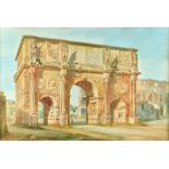 Italian School (19th century), The Arch of Constantine, Rome, watercolour, 68cm x 101cm.