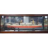 A scale model boat 'Robert Hughes' 2500 ton twin screw pump hopper dredger, 1931,