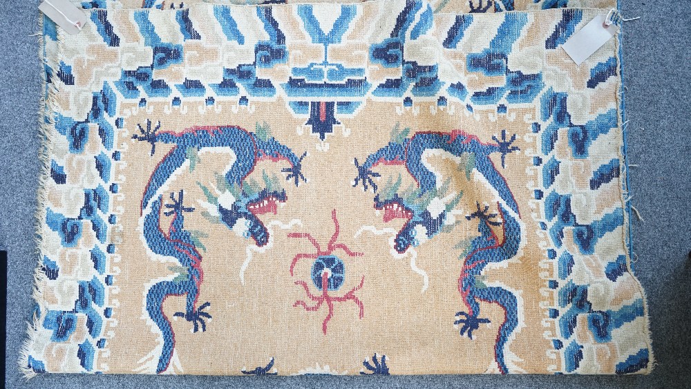 An early 20th century Chinese dragon rug, - Image 8 of 8