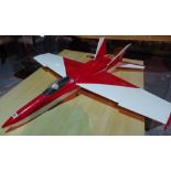 A 20th century scratch built remote control glider, 102cm long.