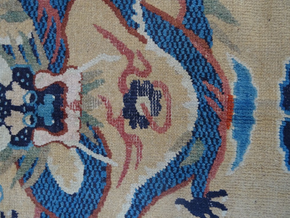An early 20th century Chinese dragon rug, - Image 2 of 8