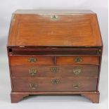 A mahogany bureau, 18th century and late