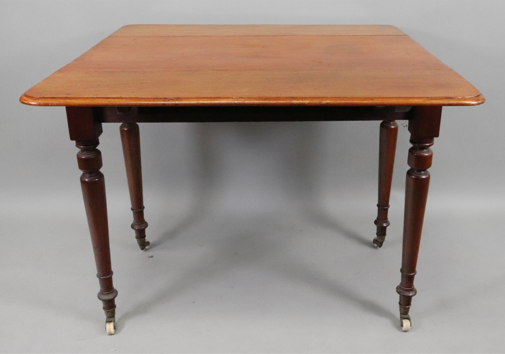 A Victorian mahogany Pembroke table, on - Image 2 of 2