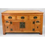 A Chinese sideboard, fitted with five dr