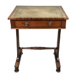 A late Regency mahogany writing table, t