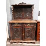 A late 17th century oak dwarf cupboard,