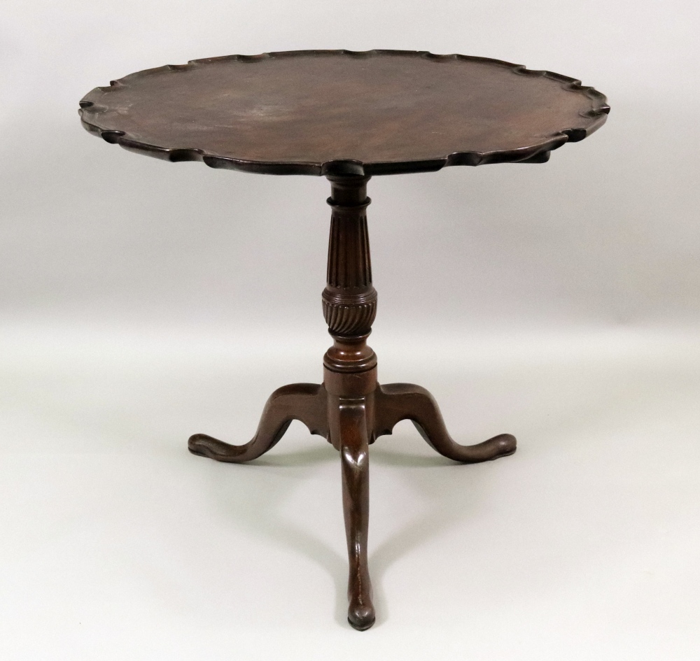 A Chippendale style mahogany tea table,