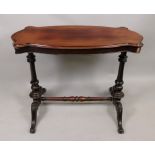 A Victorian mahogany side table, the sha