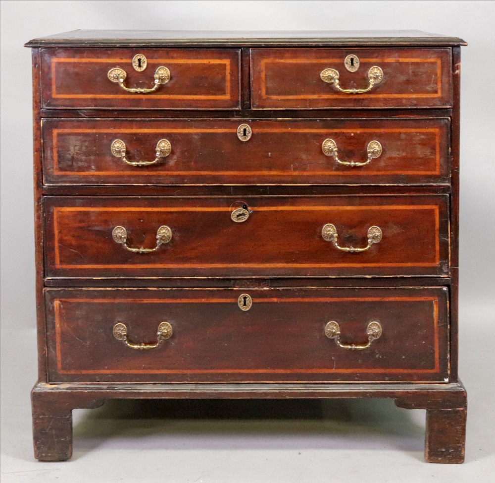 A George III mahogany boxwood banded che