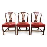 A set of three George III Hepplewhite st